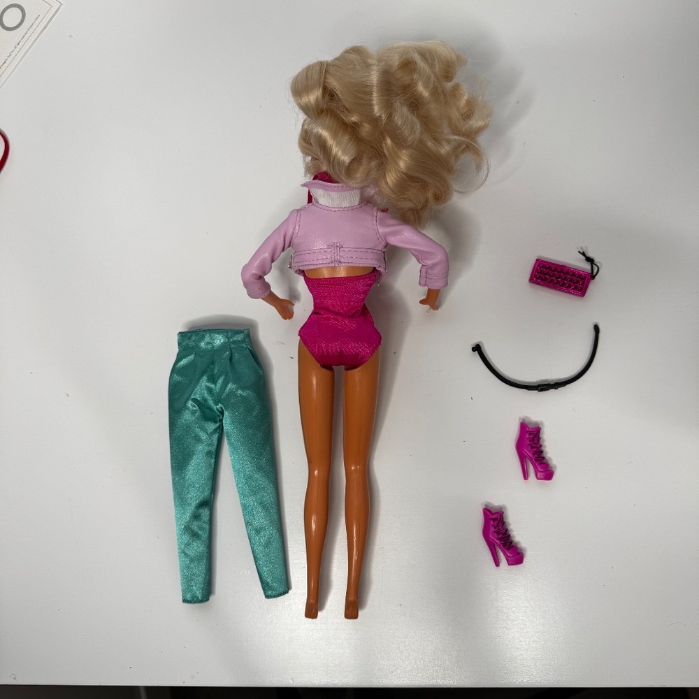 Vintage 1980s 80s 90s 1990s Barbie Doll Superstar Costume Ball Custom Brown Eyes - Picture 8 of 11